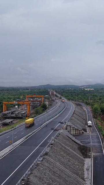 Vertical Aerial View Highway Jabalpur, Madhya Pradesh, India