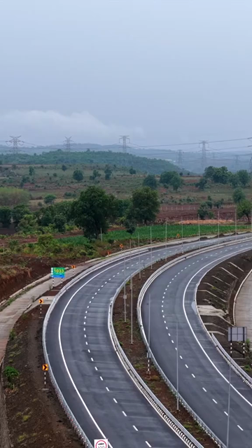 Vertical Aerial View Highway Jabalpur, Madhya Pradesh, India