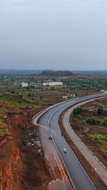 Vertical Aerial View Highway Jabalpur, Madhya Pradesh, India