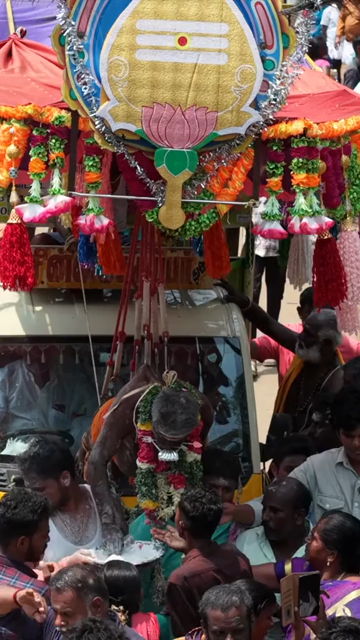 27th April 2026 : Vertical Aerial View of Devotee Performing Alagu Kuthu Ritual During Temple Festival in Sivaganga India