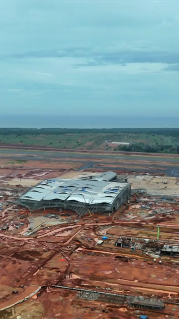 Vertical Aerial View of Alluri Sitarama Raju International Airport Bhogapuram Under Construction Andhra Pradesh India