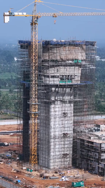 Vertical Aerial View of Alluri Sitarama Raju International Airport Bhogapuram Under Construction Andhra Pradesh India