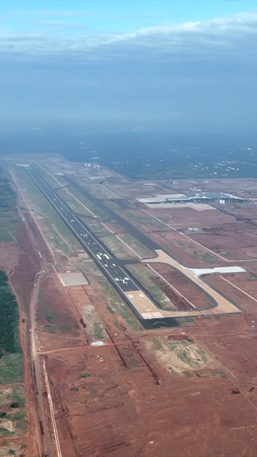 Vertical Aerial View of Alluri Sitarama Raju International Airport Bhogapuram Under Construction Andhra Pradesh India