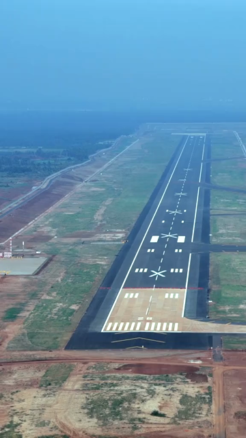 Vertical Aerial View of Alluri Sitarama Raju International Airport Bhogapuram Under Construction Andhra Pradesh India