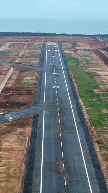 Vertical Aerial View of Alluri Sitarama Raju International Airport Bhogapuram Under Construction Andhra Pradesh India