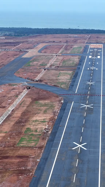 Vertical Aerial View of Alluri Sitarama Raju International Airport Bhogapuram Under Construction Andhra Pradesh India