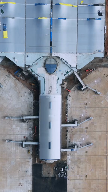 Vertical Aerial View of Alluri Sitarama Raju International Airport Bhogapuram Under Construction Andhra Pradesh India