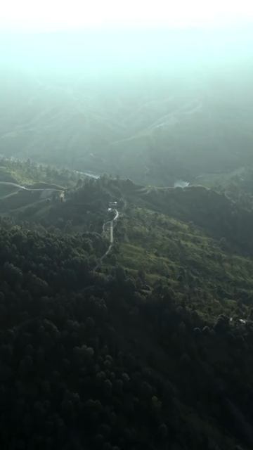 Vertical Aerial View of Almora Town and Surrounding Himalayan Landscapes Uttarakhand