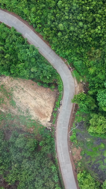 Vertical Aerial View of Amboli Ghat in Monsoon Maharashtra