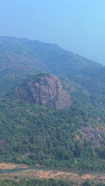 Vertical Aerial View of Anjaneya Swamy Hill, Araku Valley, Andhra Pradesh