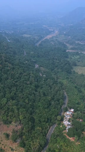 Vertical Aerial View of Araku Valley Andhra Pradesh India