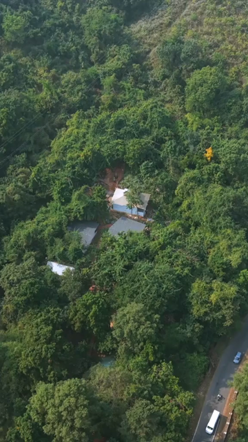 Vertical Aerial View of Araku Valley Andhra Pradesh India