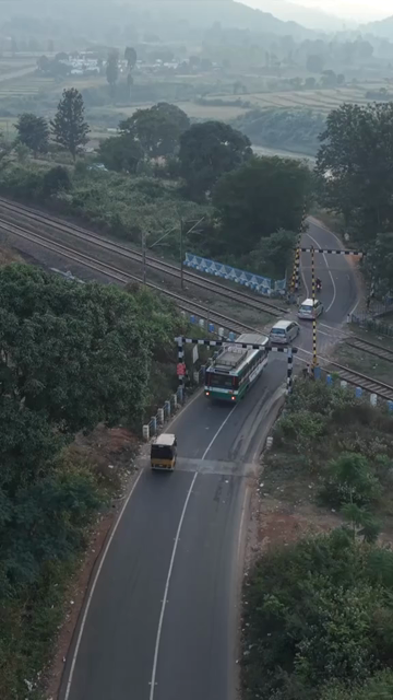 Vertical Aerial View of Araku Valley Andhra Pradesh India