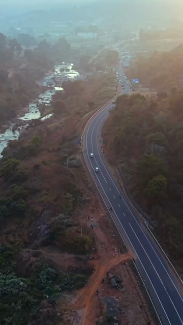Vertical Aerial View of Araku Valley Andhra Pradesh India