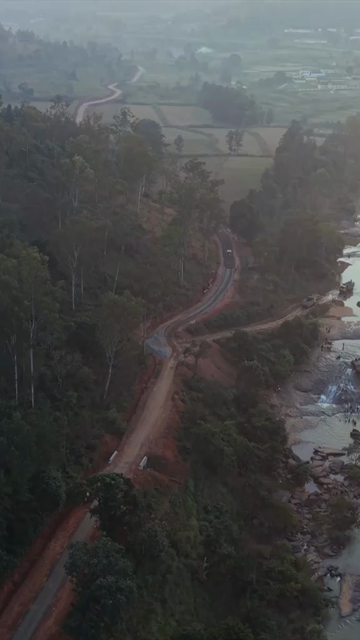 Vertical Aerial View of Araku Valley Andhra Pradesh India