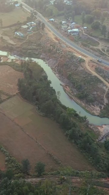 Vertical Aerial View of Araku Valley Andhra Pradesh India
