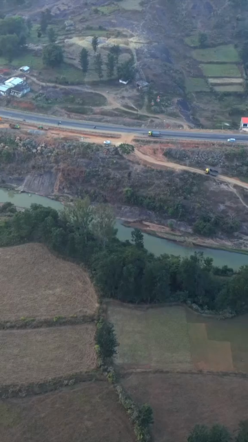 Vertical Aerial View of Araku Valley Andhra Pradesh India