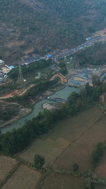 Vertical Aerial View of Araku Valley Andhra Pradesh India