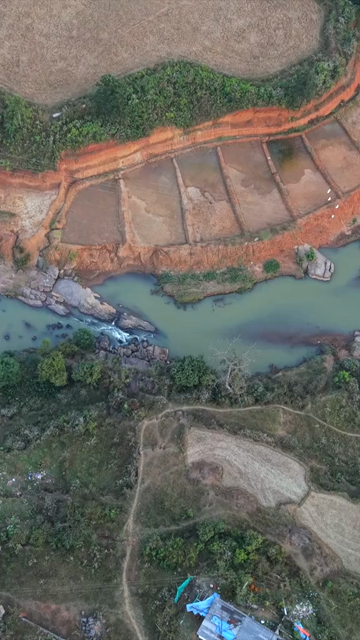 Vertical Aerial View of Araku Valley Andhra Pradesh India