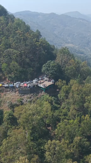 Vertical Aerial View of Araku Valley, Andhra Pradesh, India