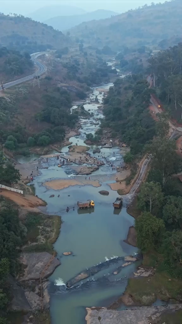 Vertical Aerial View of Araku Valley Andhra Pradesh India