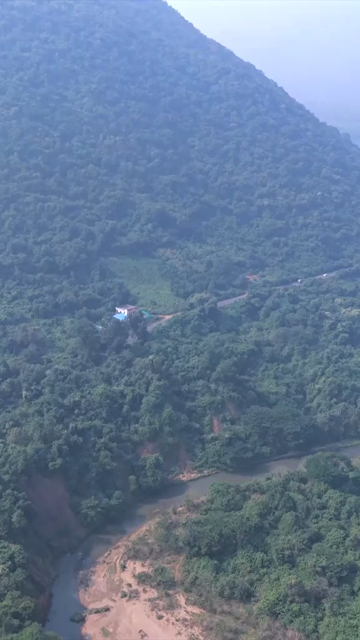 Vertical Aerial View of Araku Valley Andhra Pradesh India
