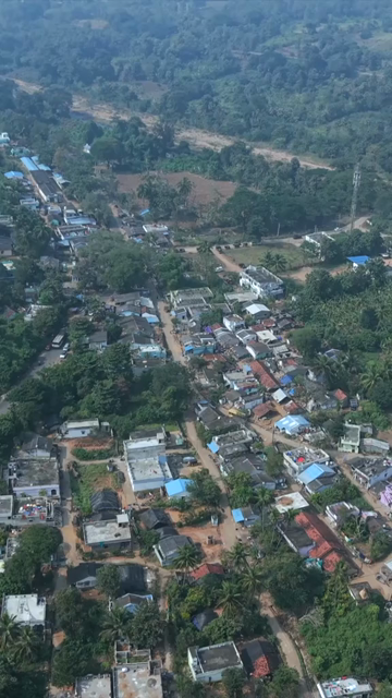 Vertical Aerial View of Araku Valley Andhra Pradesh India