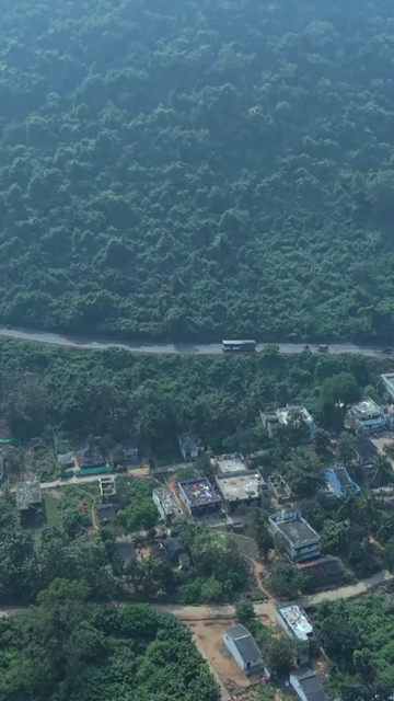Vertical Aerial View of Araku Valley Andhra Pradesh India