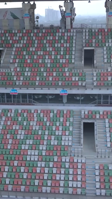Vertical Aerial View of Buddh International Circuit Racing Arena Greater Noida India