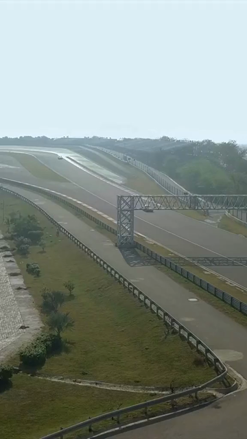 Vertical Aerial View of Buddh International Circuit Racing Arena Greater Noida India