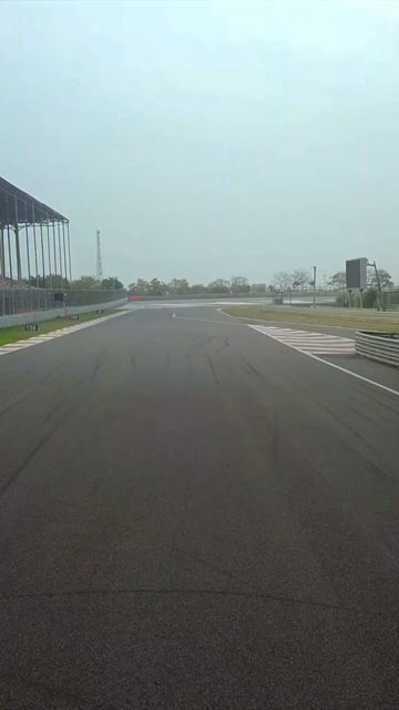 Vertical Aerial View of Buddh International Circuit Racing Arena Greater Noida India