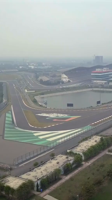 Vertical Aerial View of Buddh International Circuit Racing Arena Greater Noida India