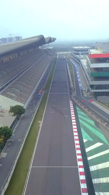 Vertical Aerial View of Buddh International Circuit Racing Arena Greater Noida India