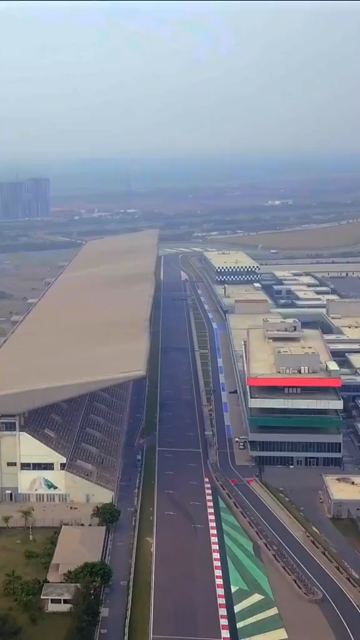 Vertical Aerial View of Buddh International Circuit Racing Arena Greater Noida India