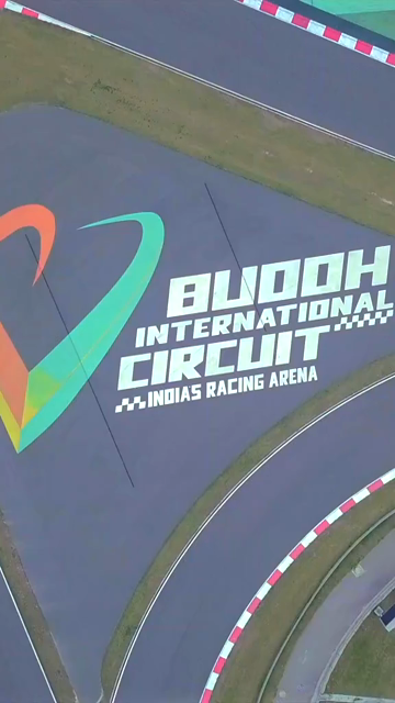 Vertical Aerial View of Buddh International Circuit Racing Arena Greater Noida India