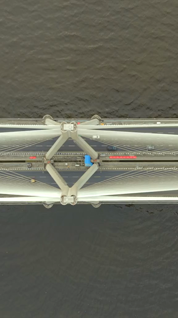Vertical Aerial View of Bandra Worli Sea Link Mumbai Maharashtra
