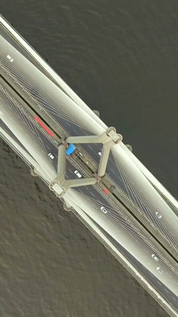 Vertical Aerial View of Bandra Worli Sea Link Mumbai Maharashtra