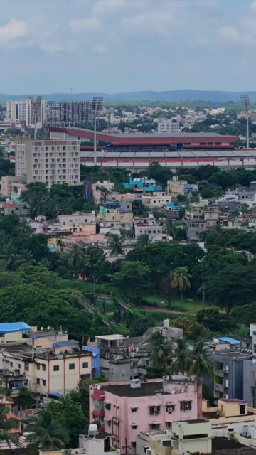 Vertical Aerial View of Barabati Stadium, Cuttack, Odisha, India