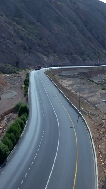 Vertical Aerial View of Bausher Al Amerat Mountain Road Muscat Oman