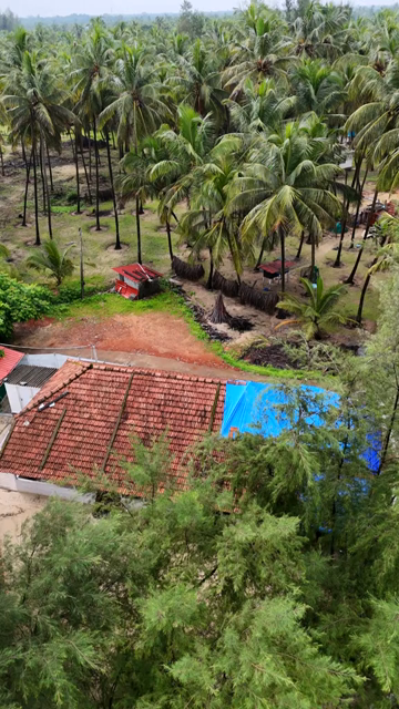 Vertical Aerial View of Scenic Beach in Udupi Karnataka