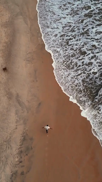 Vertical Aerial View of Scenic Beach in Udupi Karnataka