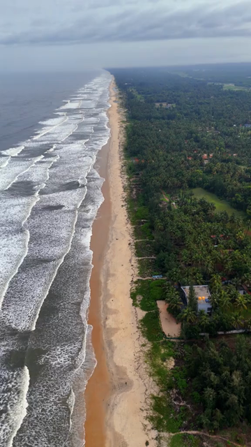 Vertical Aerial View of Scenic Beach in Udupi Karnataka