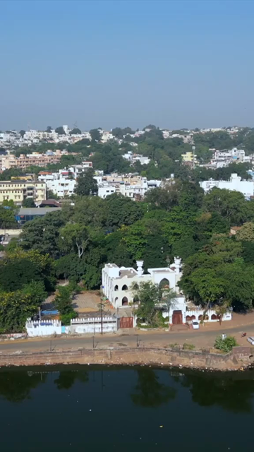 Vertical Aerial View of Benazir Palace, Historic Royal Palace in Bhopal