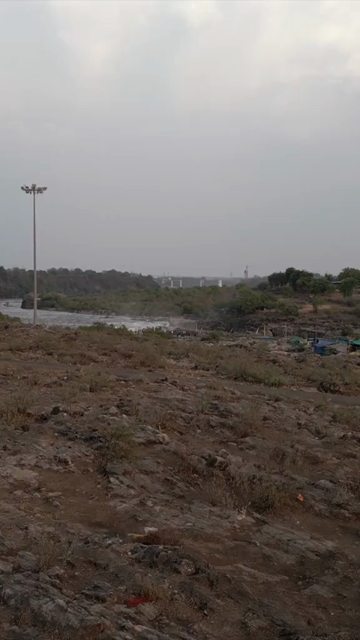 Vertical Aerial View of Bhedaghat, Jabalpur, Madhya Pradesh, India
