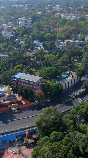 Vertical Aerial View of Bhopal City Traffic and Urban Road, Madhya Pradesh India