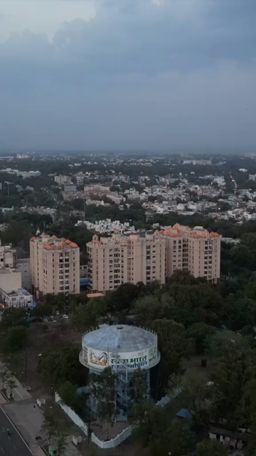Vertical Aerial View of Bhopal City Traffic and Urban Road, Madhya Pradesh India