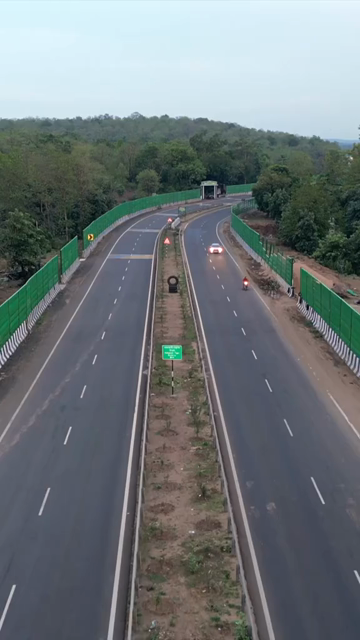 Vertical Aerial View of Bhopal City Traffic and Urban Road, Madhya Pradesh India