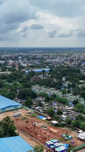 Vertical Aerial View of Bhubaneswar City, Odisha, India
