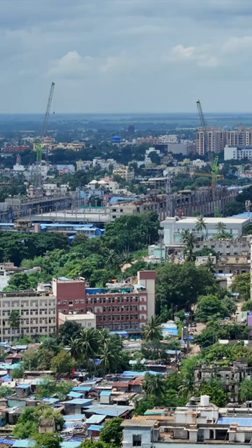 Vertical Aerial View of Bhubaneswar Railway Station Redevelopment Construction, Odisha, India