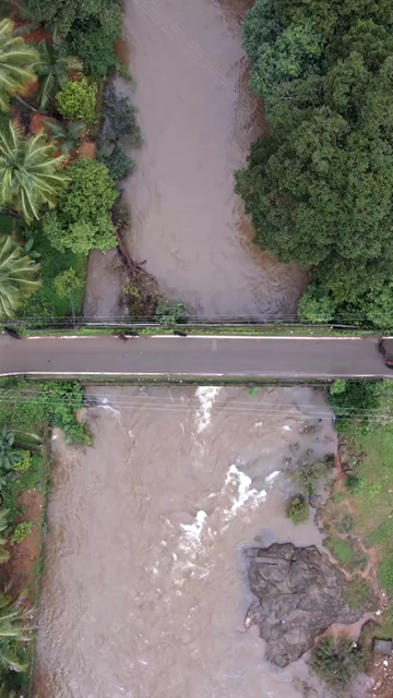 Vertical Aerial View of Bridge Near Gokarna Karnataka India